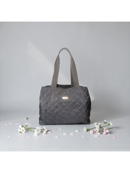 Baggallini Handbags - Baggallini Large Quilted Travel Duffle Black Nylon 3 Compartment Tote Wristlet